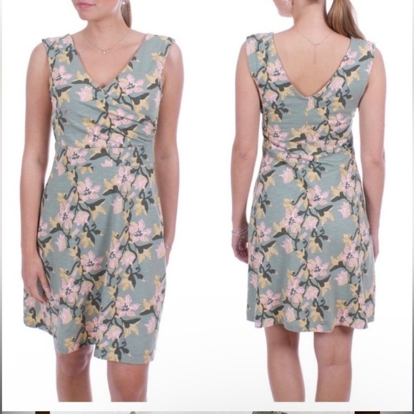 Patagonia Porch Song Dress In Blossom Elwood Green Organic Cotton Size L NEW NWT - Picture 7 of 7